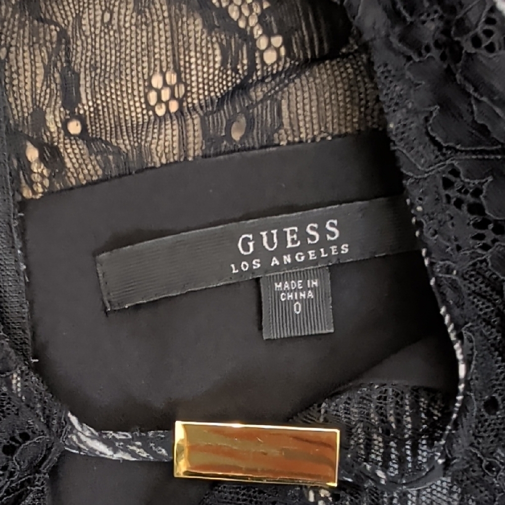 Guess Los Angeles Black Long Sleeve Dress Size 0 - Picture 3 of 10
